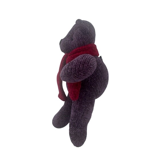 Pottery Barn Nicholas Bear w/Red Scarf Weighted Bottom Stuffed Plush, Vintage 8” - Picture 6 of 11
